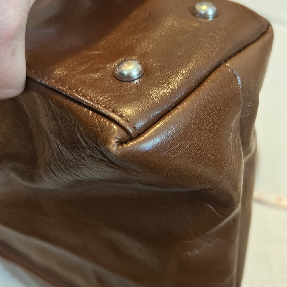 Ashwood Genuine Leather Shoulder Bag Tote Cognac Brown Handbag Purse - Picture 13 of 17